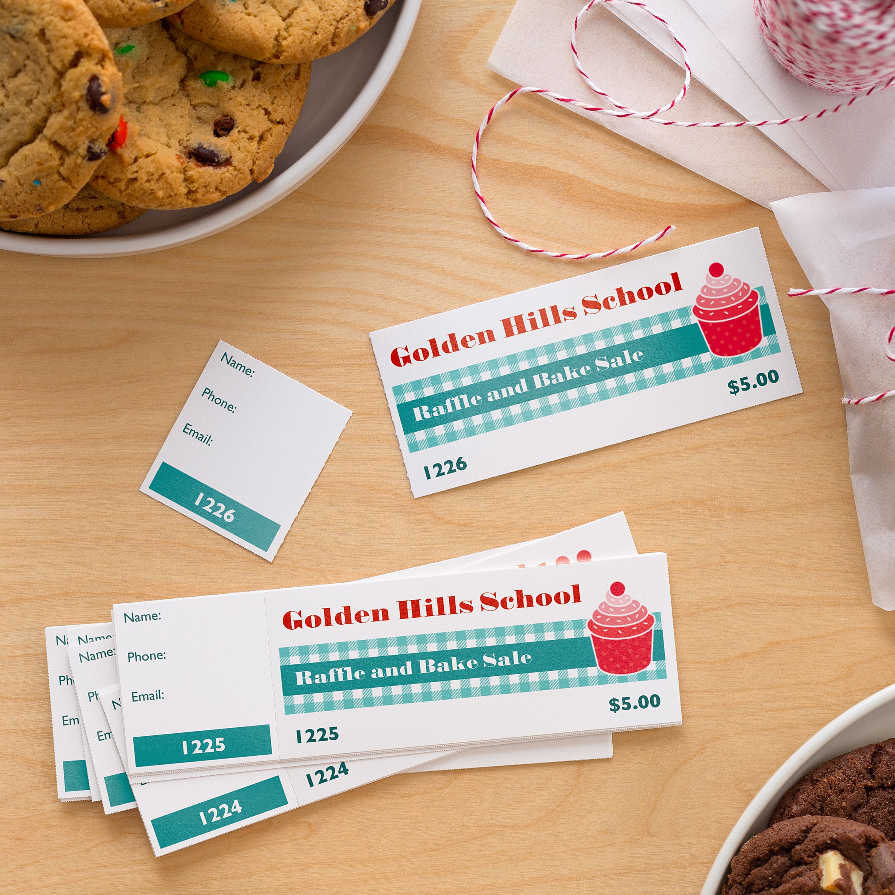 Tickets with Tear-Away Stubs, Matte White 16154 | Avery